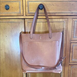 Madewell Transport Leather Tote Bag GUC